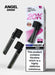 Pink Edition ANGEL 20000 vape device packaging with two black vapes on a white background