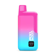 Gradient pink to blue device with 'Pixl 8000' branding on a white background