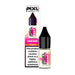 Pixl Nicsalts Hub Bubble vape juice bottle with packaging on a gradient background