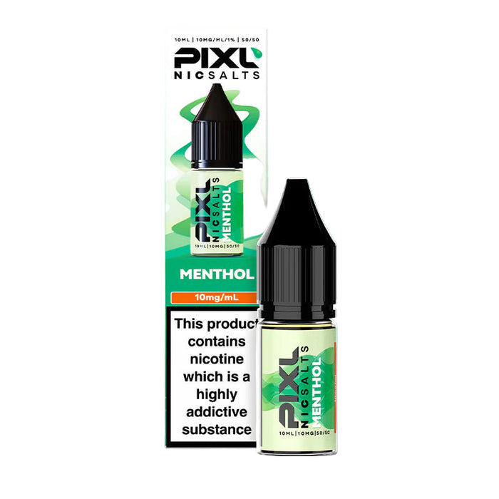 PIXL Nic salts Menthol nicotine product on a gradient background