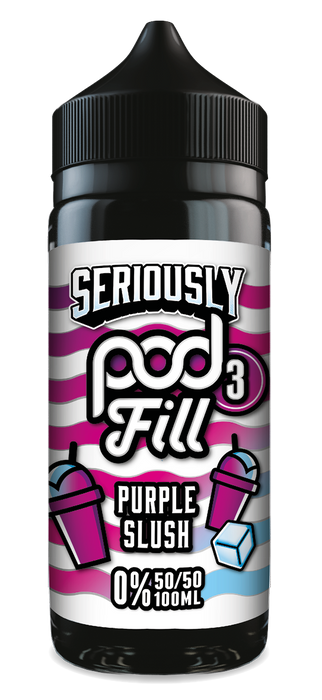 Vape juice bottle with 'Seriously Pod Fill' branding on a white background