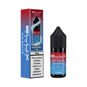 Ellux Legend Nic Salts Red Berry Ice vape juice bottle and packaging on a white background