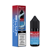 Ellux Legend Nic Salts Red Berry Ice vape juice bottle and packaging on a white background