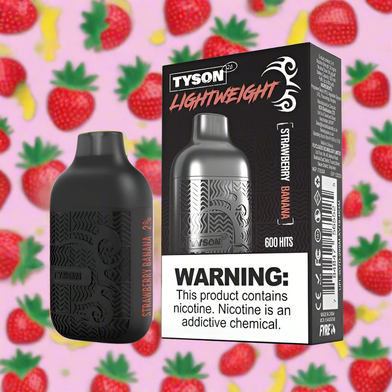 Strawberry Banana Tyson Vape 600 Puffs