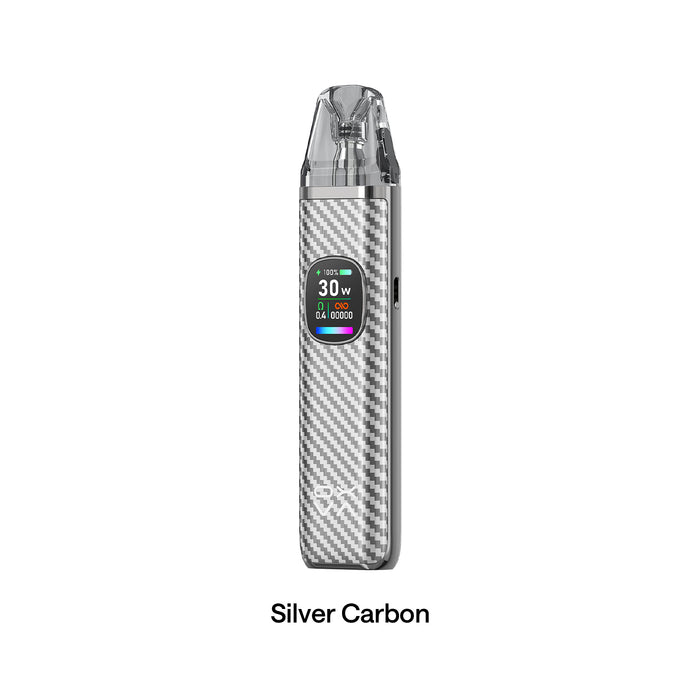 OXVA Xlim Pro 2 Vape Kit Silver Carbon Angle