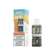 Juicy Pod Novamax pod for vape devices with packaging on a white background Sour Tropical Mix Flavour
