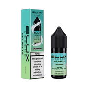 Elux Legend Nic Salts Spearmint 10mg vape juice bottle and packaging on a white background