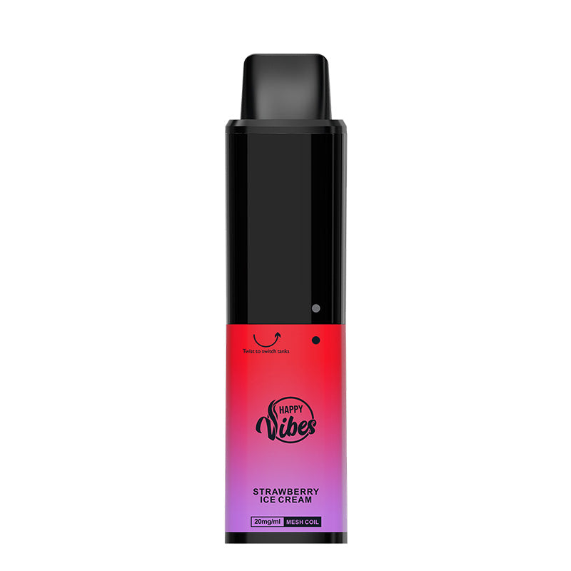Happy Vibes Vape Twist 3500 Strawberry Ice Cream