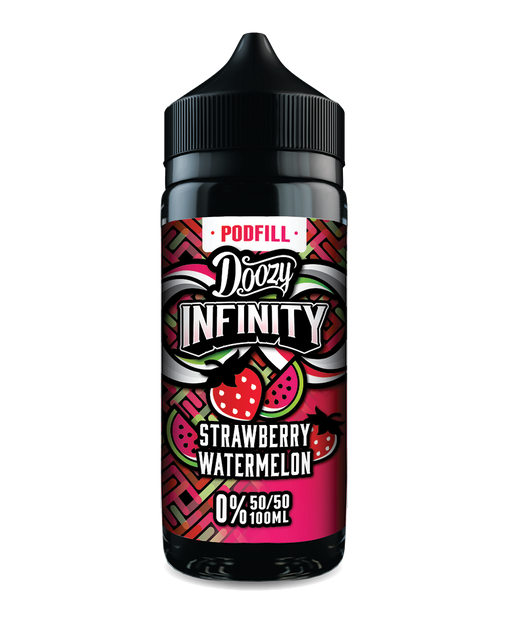 100ml Doozy Infinity Pod Fill – Strawberry Watermelon vape juice, 50/50 VG/PG for pod kits and MTL vaping
