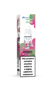 Hayati E-liquid packaging with strawberry watermelon flavor on a white background 20mg