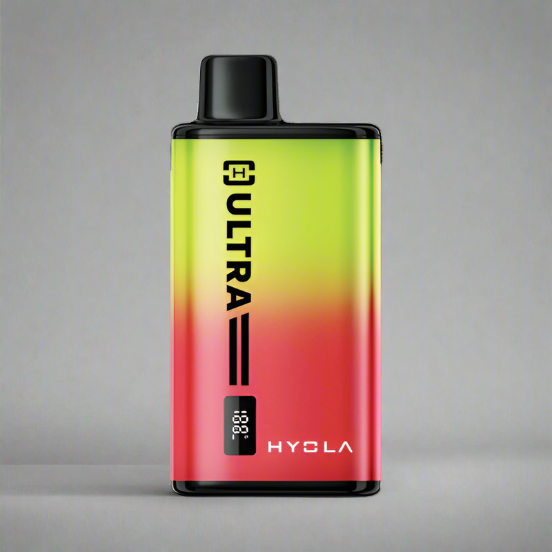 Gradient-colored electronic device with 'ULTRA' and 'HYOLA' branding on a white background Strawberry Edition Vape Kit