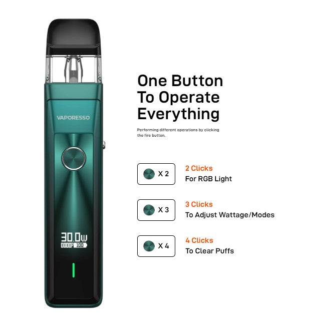 Vaporesso Xros Pro Vape Usage Instructions
