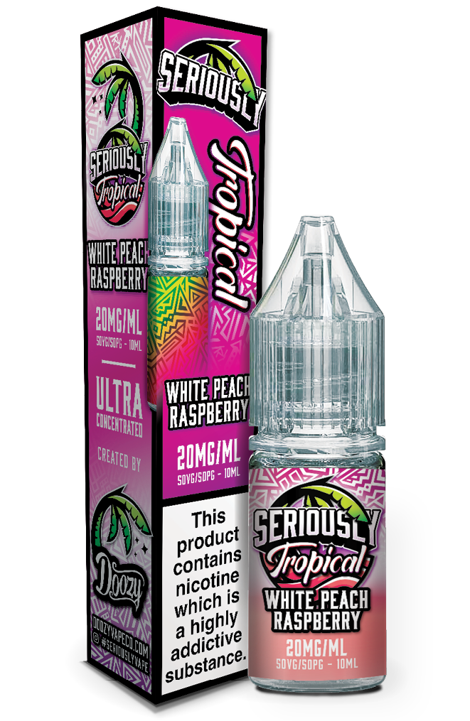 White Peach Raspberry Seriously Nic Salt Tropical
