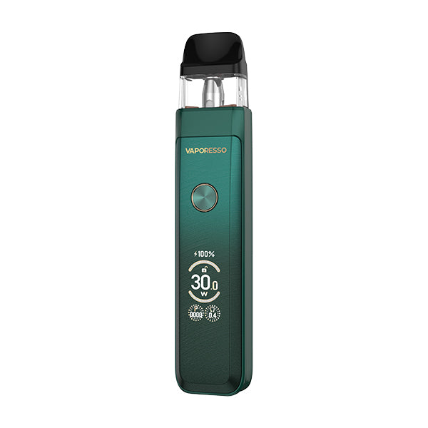 green Xros Pro 2 vape device with vaporesso brand logo on a white background