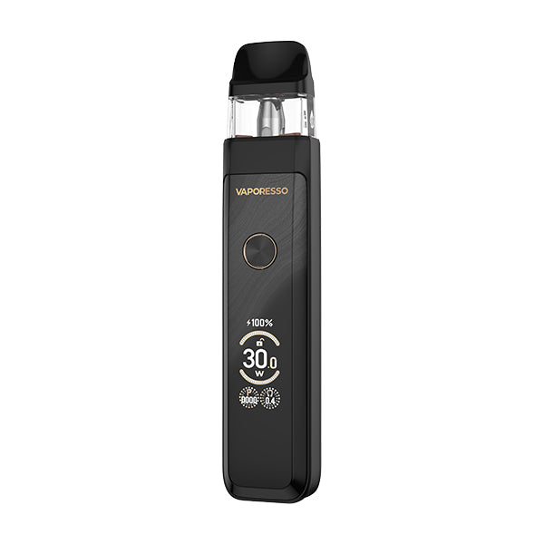 black Xros Pro 2 vape device with vaporesso brand logo on a white background
