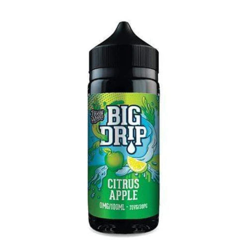 Big Drip Citrus Apple vape juice bottle on a white background