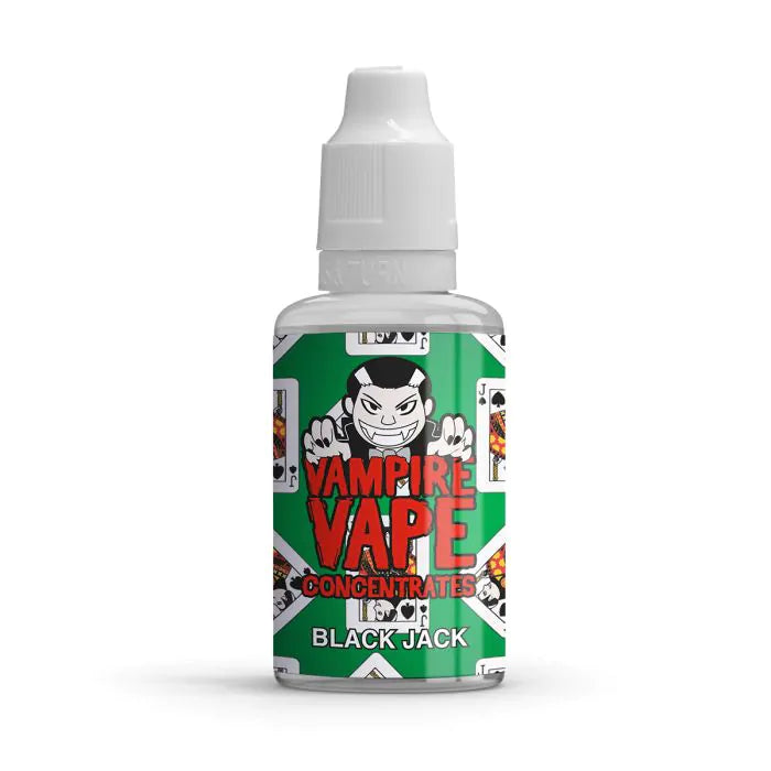 Black Jack Vampire Vape Concentrate with white lid