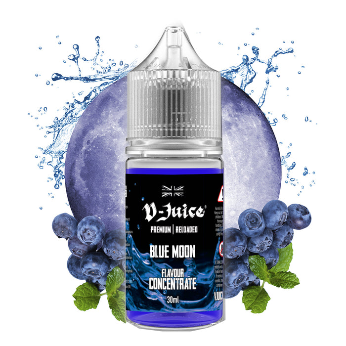 BLue Moon Flavour concentrate by Vjuice brand in a 30ml bottle with clear lid