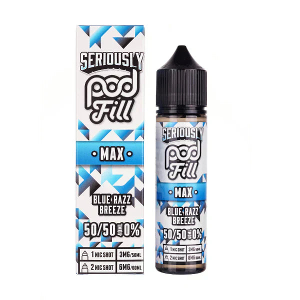 Blue Razz Breeze Seriously Pod Fill Max 50ml Shortfill