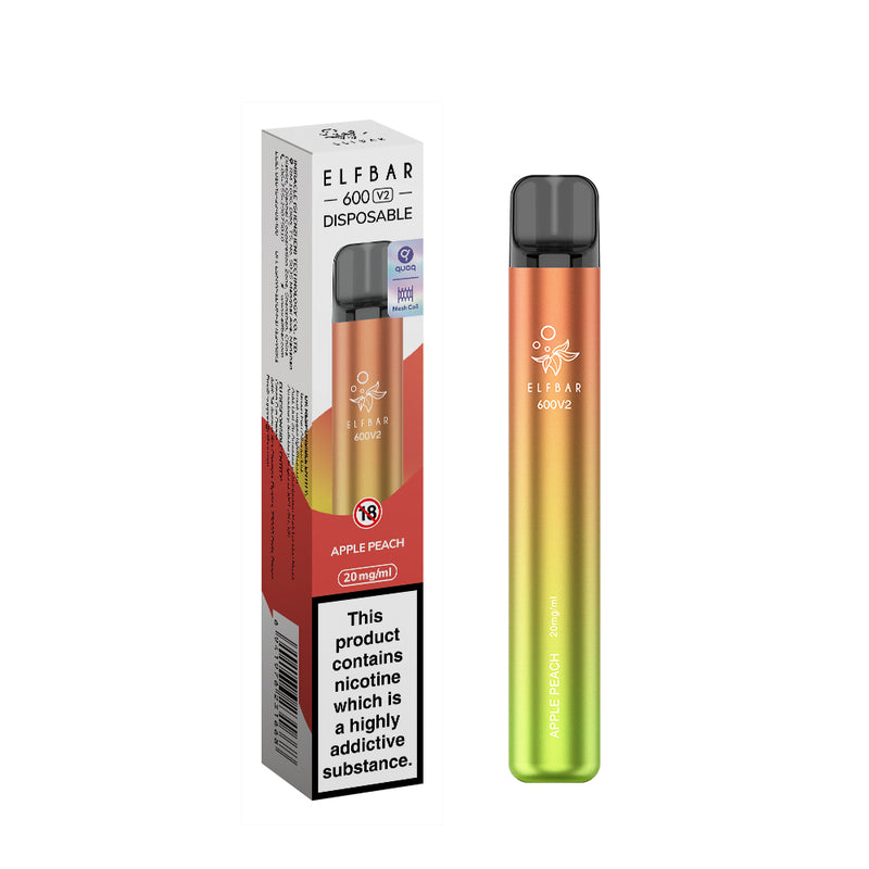 Elfbar 600V2 Disposable Vape Apple Peach
