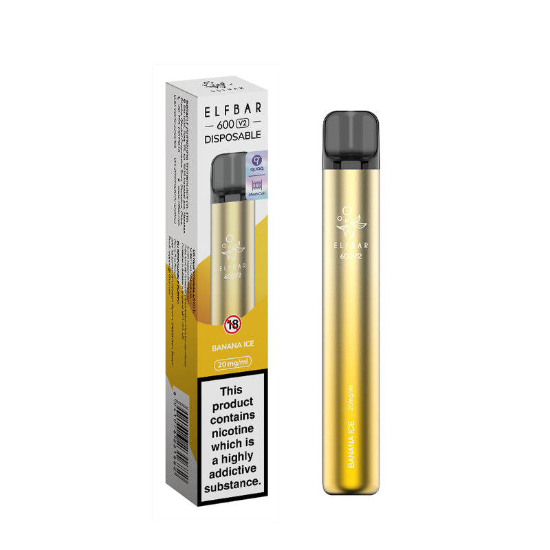 Elfbar 600V2 Disposable Vape Banana Ice
