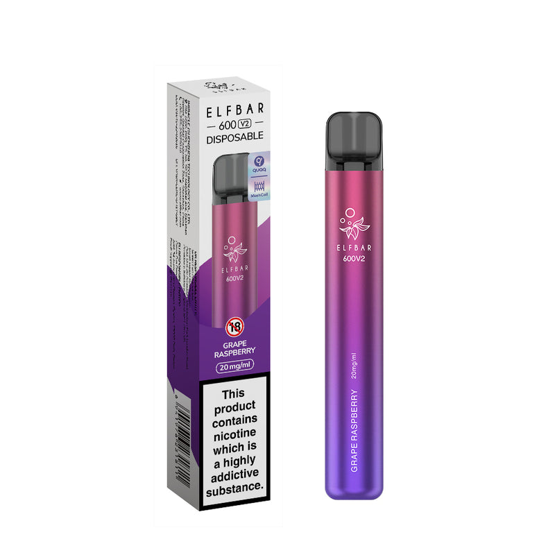 Elfbar 600V2 Disposable Vape Grape Raspberry