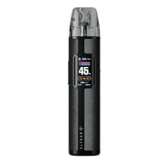 Elfx Pro Black vape device with digital display on a white background