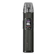Elfx Pro Black vape device with digital display on a white background