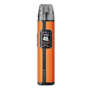 Elfx Pro Orange vape device with digital display on a white background
