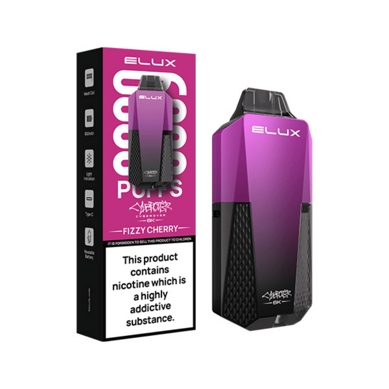 Fizzy Cherry Elux Cyberover 6k Disposable