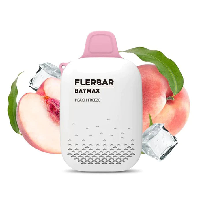 flerbar baymax zero nicotine disposable vape peach freeze