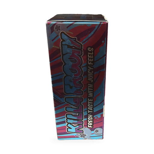 Killa Frootz Blackcurrant Menthol 100ml shortfill box side panel