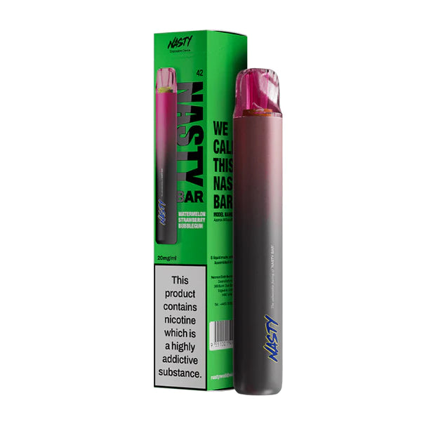 Nasty Bar Nasy Juice Disposable Vape Watermelon Strawberry Bubblegum