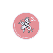 Nic Nac Nicotine Lozenges grapefruit in white writing on a pink tub 3mg