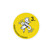 Nic Nac Nicotine Lozenges lemon in white writing on a yellow tub 3mg