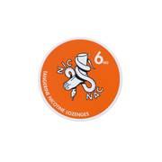 Nic Nac Nicotine Lozenges tangerine in white writing on a orange tub 6mg
