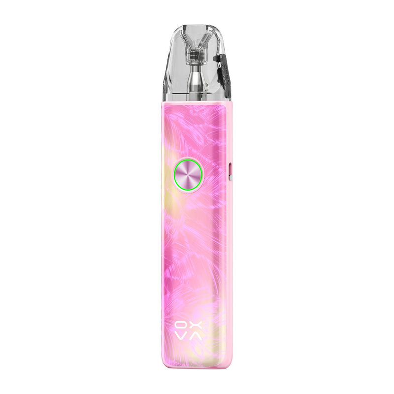 OXVA Xlim 4 in Aurora Petal Pink, angled side view