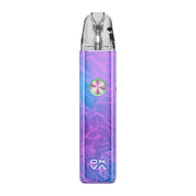 OXVA Xlim 4 pod vape kit in Aurora Petal Purple, front view showing the ring light button