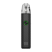 OXVA Xlim 4 pod vape kit in Black Carbon, front view showing the ring light button