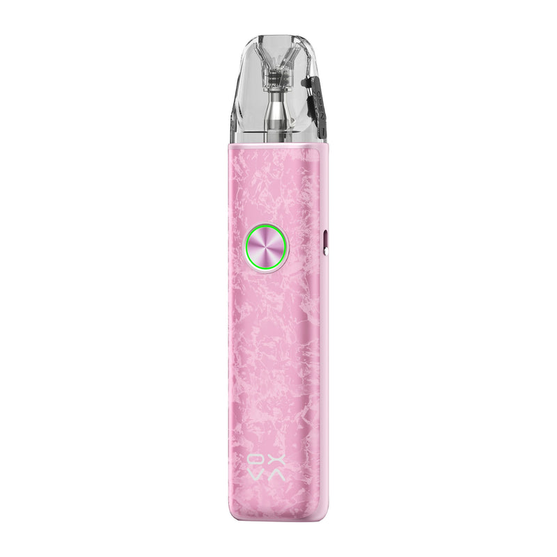 OXVA Xlim 4 in Nacre Pink, angled side view