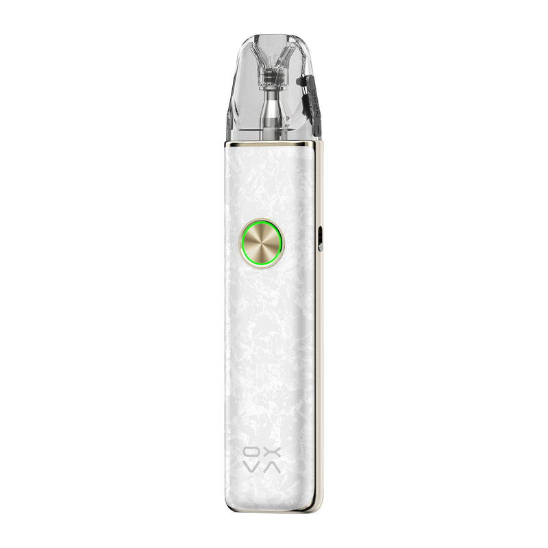 OXVA Xlim 4 in Nacre White, angled side view