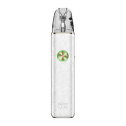 OXVA Xlim 4 pod vape kit in Nacre White, front view showing the ring light button