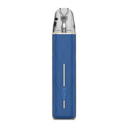 OXVA Xlim 4 in Silken Blue Leather, back view with Xlim 4 logo