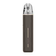 OXVA Xlim 4 in Silken Brown Leather, back view with Xlim 4 logo