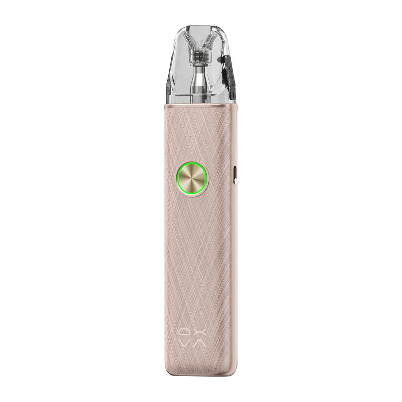 OXVA Xlim 4 in Silken Champagne Leather, angled side view