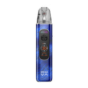 OXVA Xlim Pro 4 pod vape kit in Stardust Blue, front view showing the colour screen