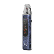 OXVA Xlim Pro 4 in Flowing Dark Blue, angled view showing the side airflow slider