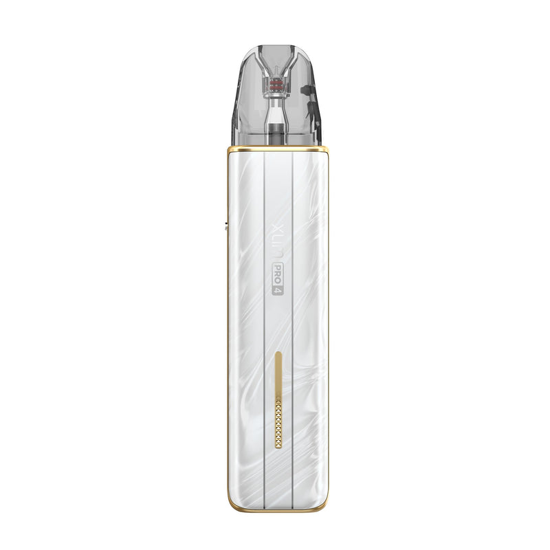 OXVA Xlim Pro 4 in Flowing Moonlight, back view with Xlim Pro 4 logo