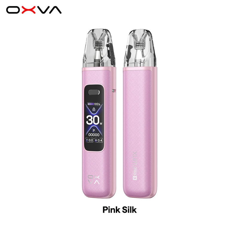 OXVA Xlim Pro 3 Pink Silk vape device on a white background