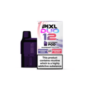 Pixl duo raspberry edition pods pink and purple writing and white box